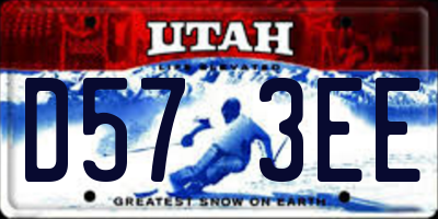 UT license plate D573EE