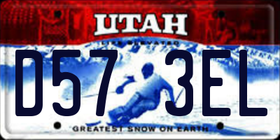 UT license plate D573EL
