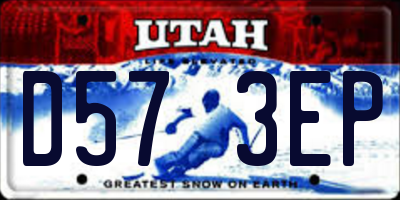 UT license plate D573EP