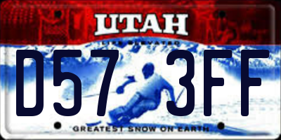 UT license plate D573FF