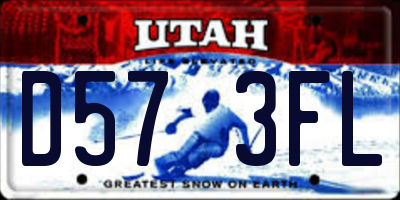 UT license plate D573FL