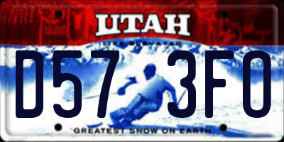 UT license plate D573FO