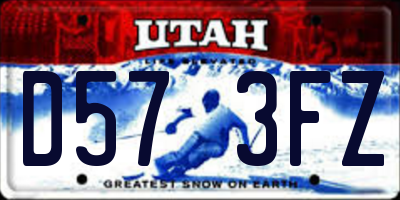 UT license plate D573FZ