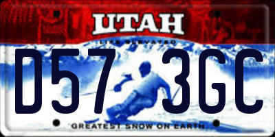 UT license plate D573GC