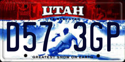 UT license plate D573GP
