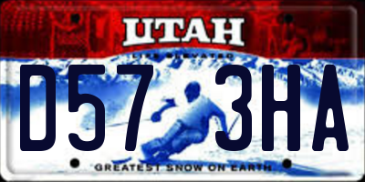 UT license plate D573HA