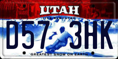 UT license plate D573HK