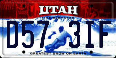 UT license plate D573IF