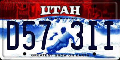 UT license plate D573II