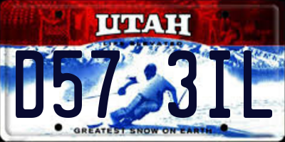 UT license plate D573IL