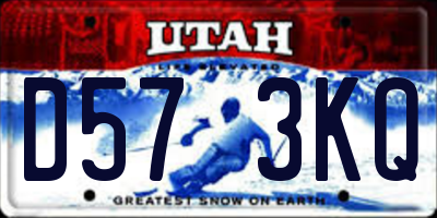 UT license plate D573KQ