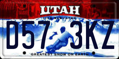 UT license plate D573KZ