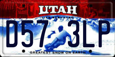 UT license plate D573LP