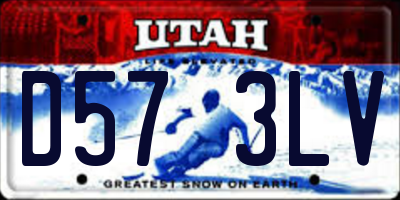 UT license plate D573LV