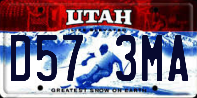 UT license plate D573MA