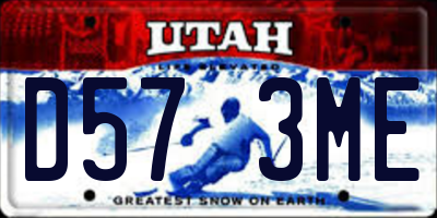 UT license plate D573ME