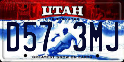 UT license plate D573MJ