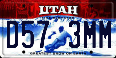 UT license plate D573MM