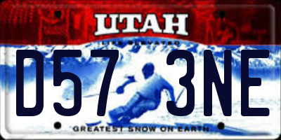 UT license plate D573NE