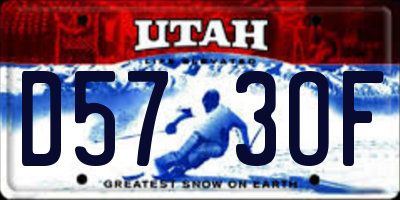 UT license plate D573OF