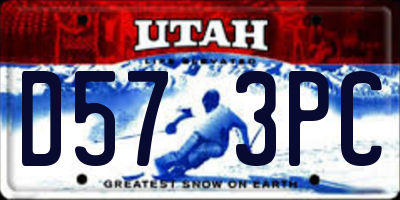UT license plate D573PC