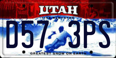 UT license plate D573PS