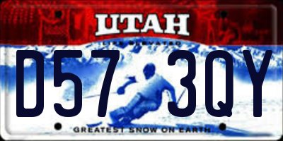 UT license plate D573QY
