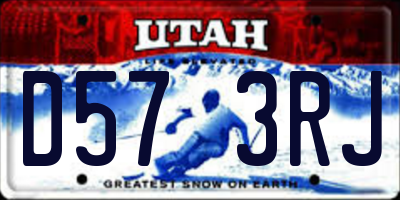 UT license plate D573RJ