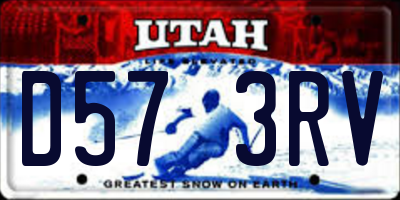 UT license plate D573RV