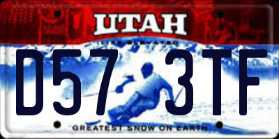UT license plate D573TF