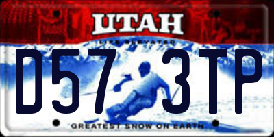 UT license plate D573TP
