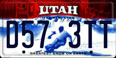UT license plate D573TT