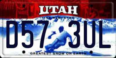 UT license plate D573UL