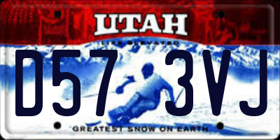 UT license plate D573VJ