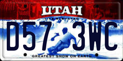 UT license plate D573WC