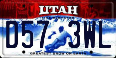UT license plate D573WL