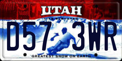 UT license plate D573WR