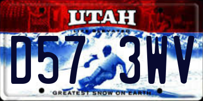 UT license plate D573WV