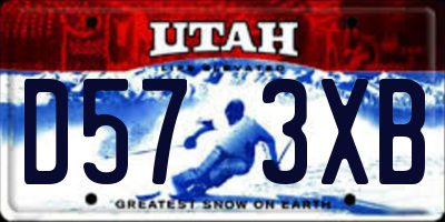 UT license plate D573XB