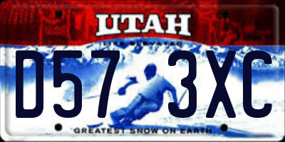 UT license plate D573XC