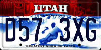UT license plate D573XG