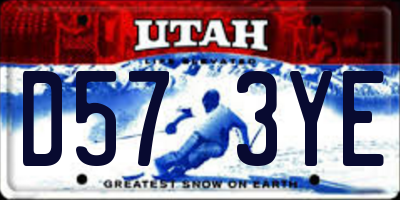 UT license plate D573YE