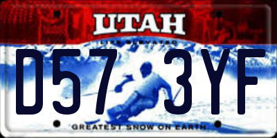 UT license plate D573YF