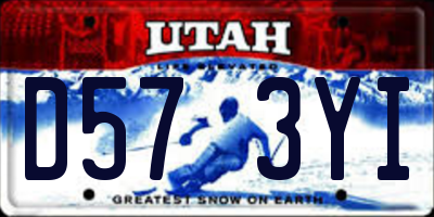 UT license plate D573YI