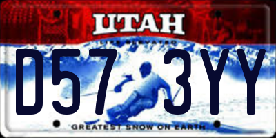 UT license plate D573YY