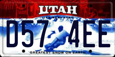 UT license plate D574EE