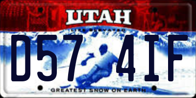 UT license plate D574IF