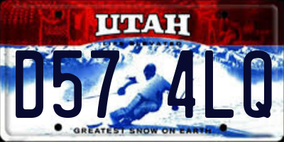 UT license plate D574LQ