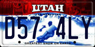 UT license plate D574LY
