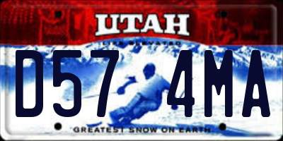 UT license plate D574MA
